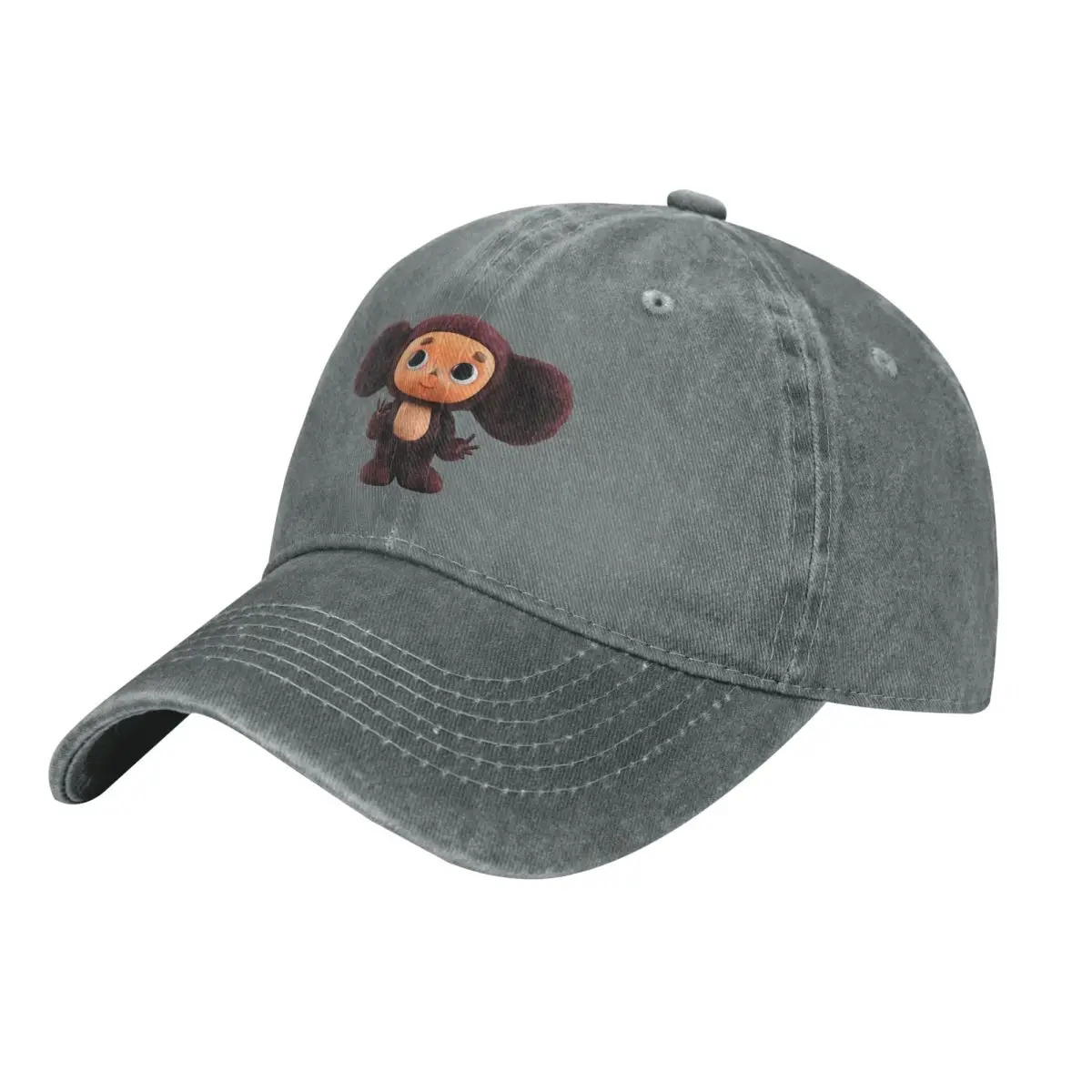 Cheburashka Cute Soviet Russian Cartoon Multicolor Hat Peaked Women's Cap Cute Personalized Visor Protection Hats