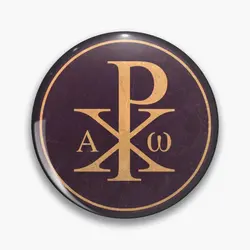 Christogram Byzantine Empire Chi Rho Soft Button Pin Decor Collar Metal Badge Lover Fashion Lapel Pin Cute Creative Hat Cartoon