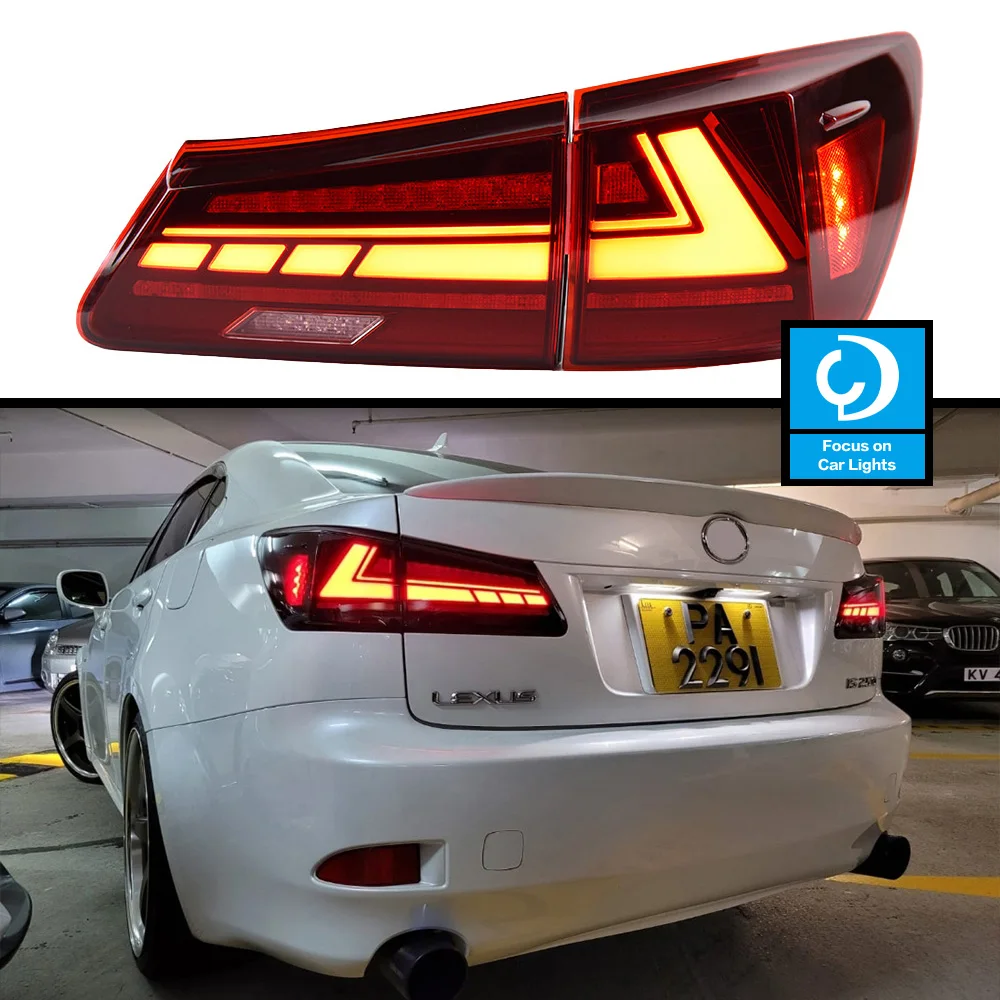 Taillights Styling For Lexus IS 2006-2012 is250 IS300 Tail Light LED DRL Running Signal Brake Reversing Parking Lighthouse