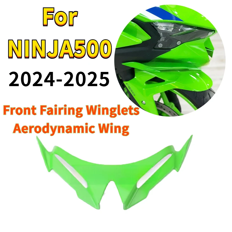 

Motorcycle Front Fairing Winglets Aerodynamic Wing Shell Cover Protection Guards Kit For NINJA 500 For NINJA500 2024 2025