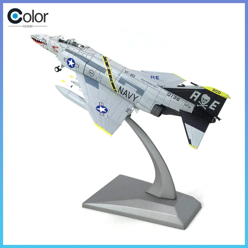 

1:100 Scale F-4 Phantom Ii Fighter-Bomber Pirate Flag Us Carrier Battleship Model Toy Non-Rtr Collectible Military Aircraft