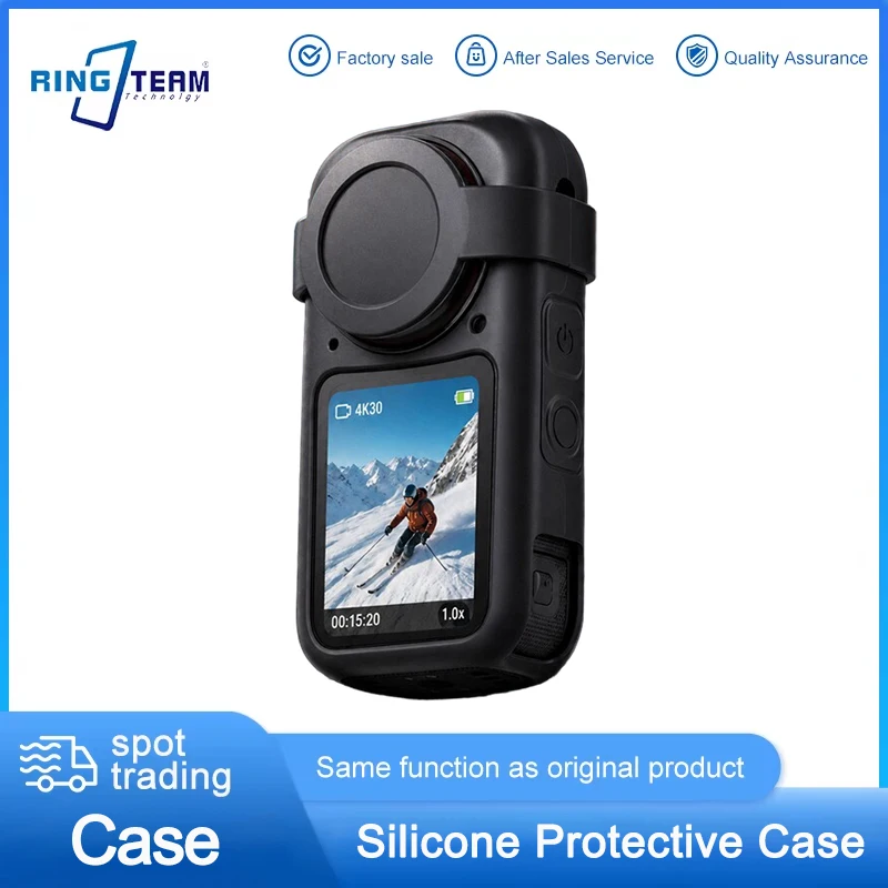 Silicone Full Body Protective Case for Insta360 X6 Anti-Drop Scratch-Resistant Action Camera Shell with Precise Cutout