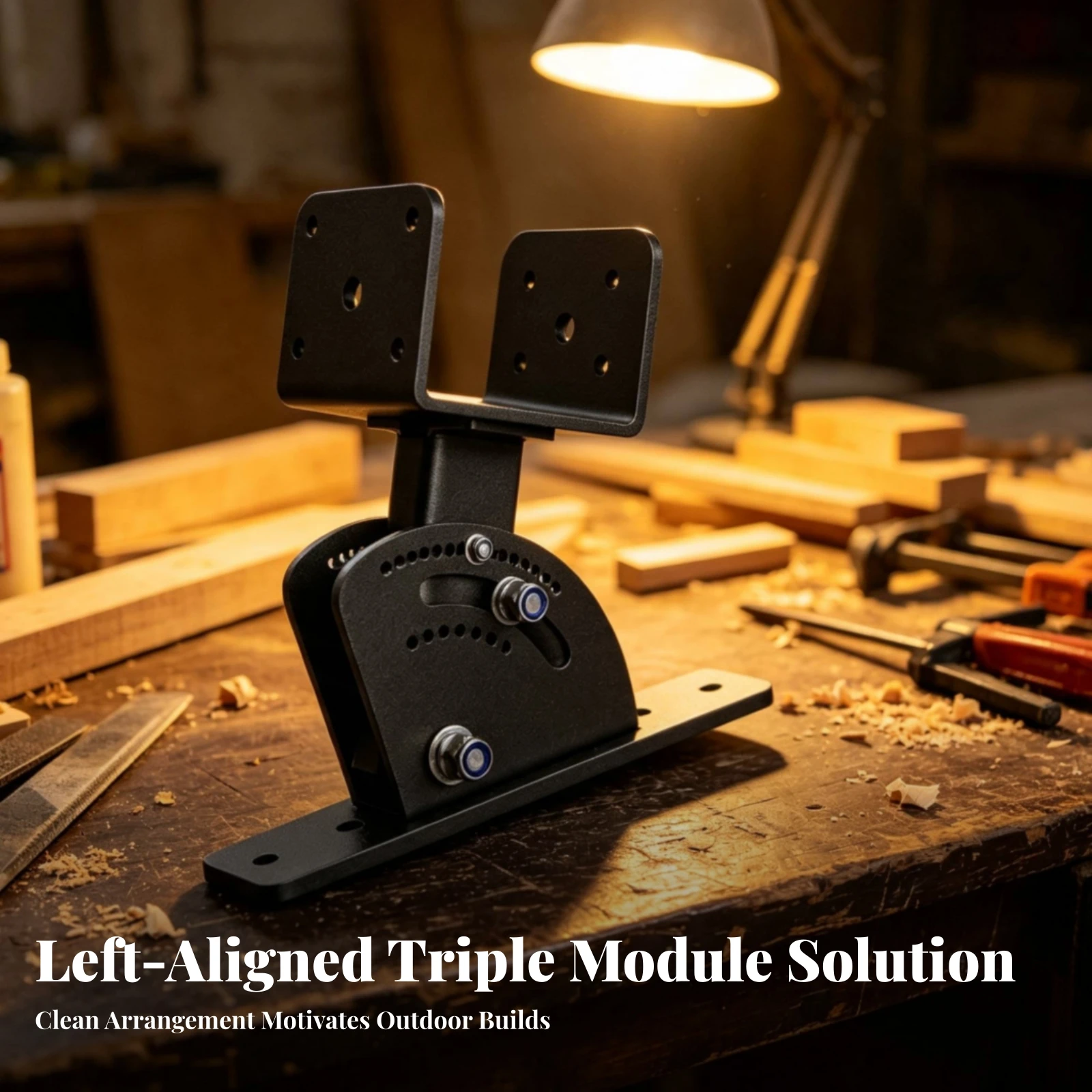 3 Pieces Roof Mounting Bracket with U-Shaped Cradle Heavy-Duty Pergola Beam Bracket Brackets Black Hardware Long-Lasting