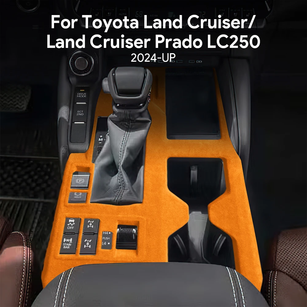 

Italian Top Suede for Toyota Prado Land Cruiser Lc250 2024 2025 Car Central Control Gear Panel Cover Trim Interior Accessories