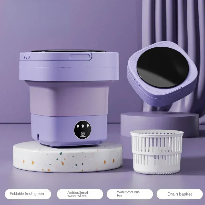 New 8L Folding and Washing Integrated Washing Machine Small Student Dormitory Washing Machine Baby  Machine Portable
