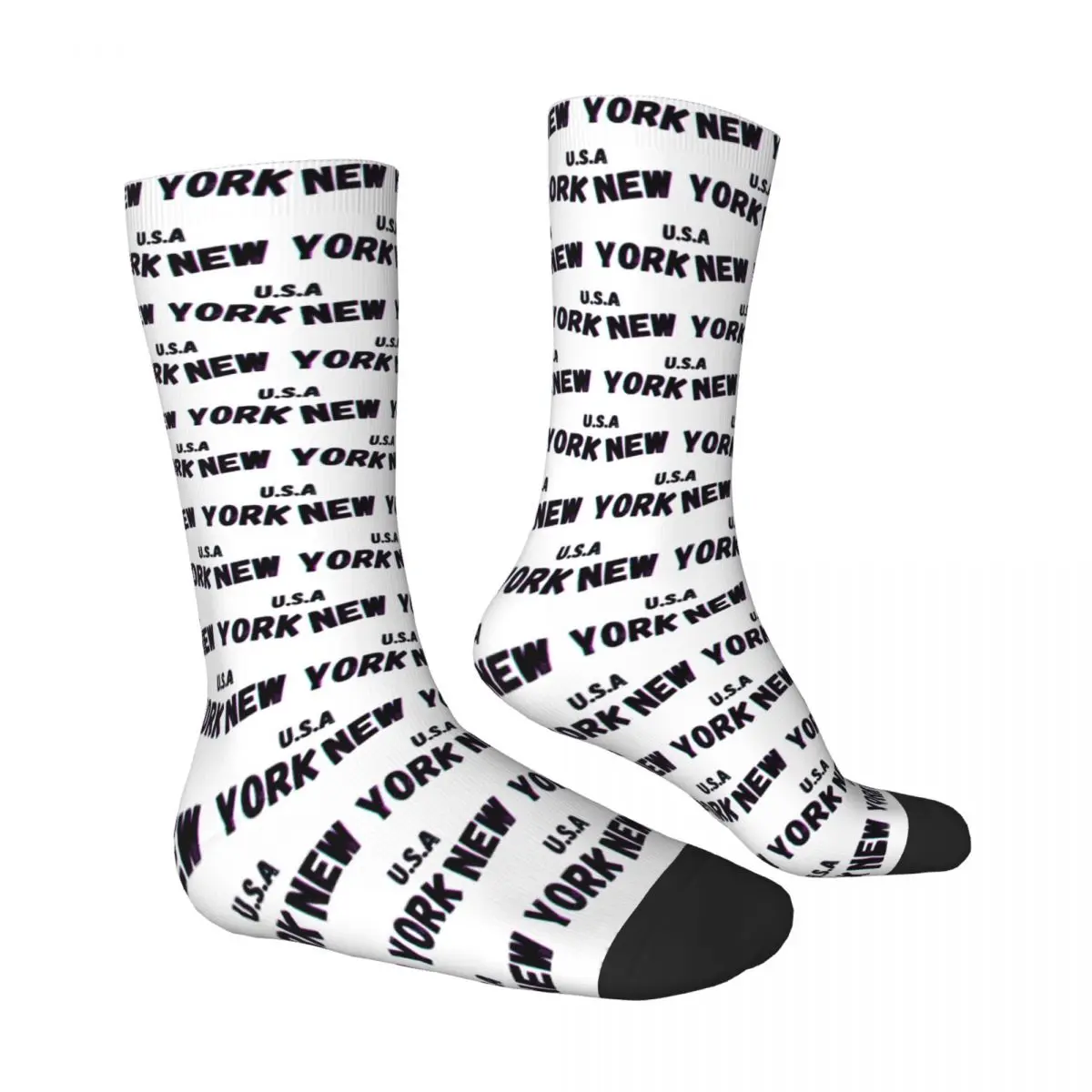 NEW YORK Letter U Unisex Winter Socks Outdoor Happy Socks Street Style Crazy Sock