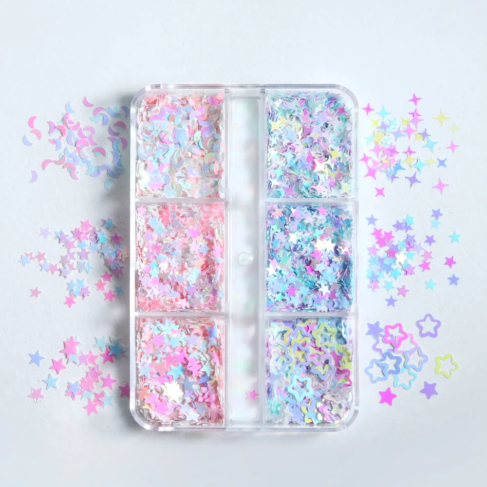 Mermaid Sequins Epoxy Resin Filling Stars Moons Glitter for Resin Mold Art Decoration Flake Romantic Crafts DIY Pendent Supplies