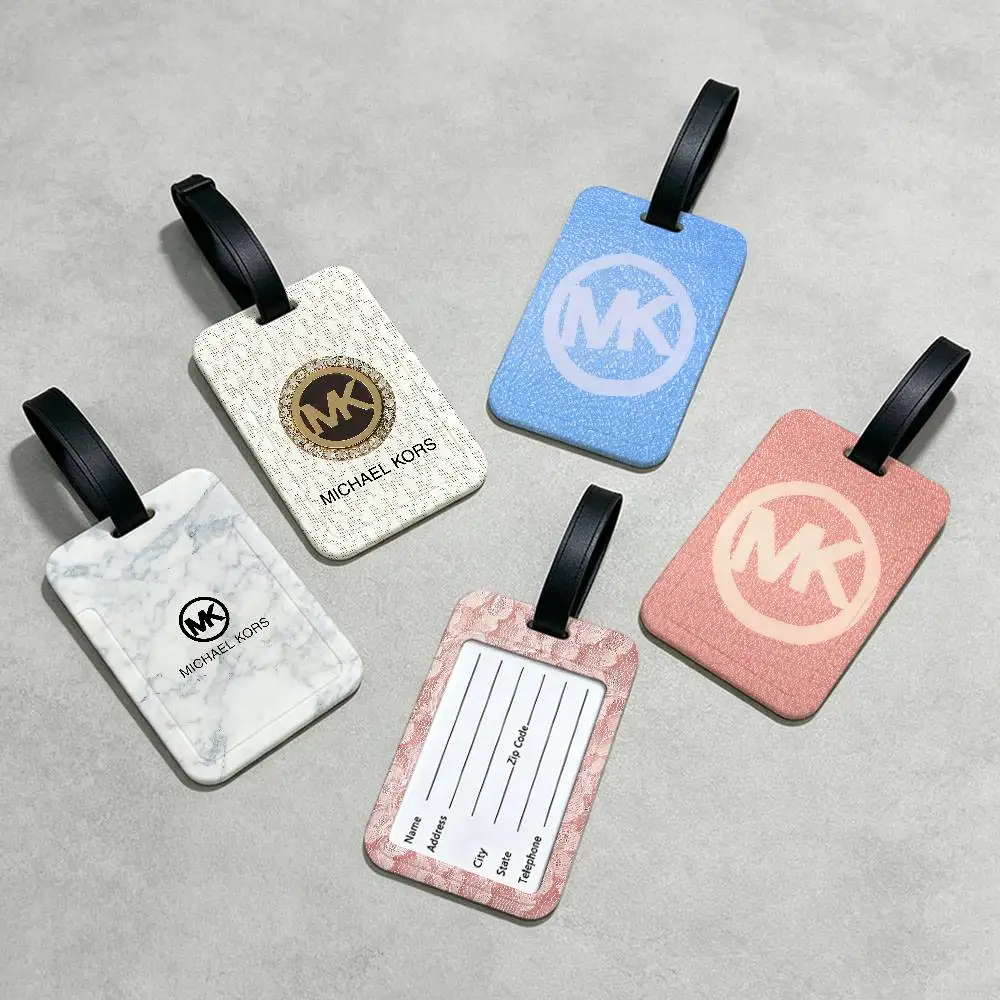 M-Michaels-Fashion-Kors Anti lost Name Label PVC Luggage Tag Information Card Holder For Travelers Daily Outdoor Use