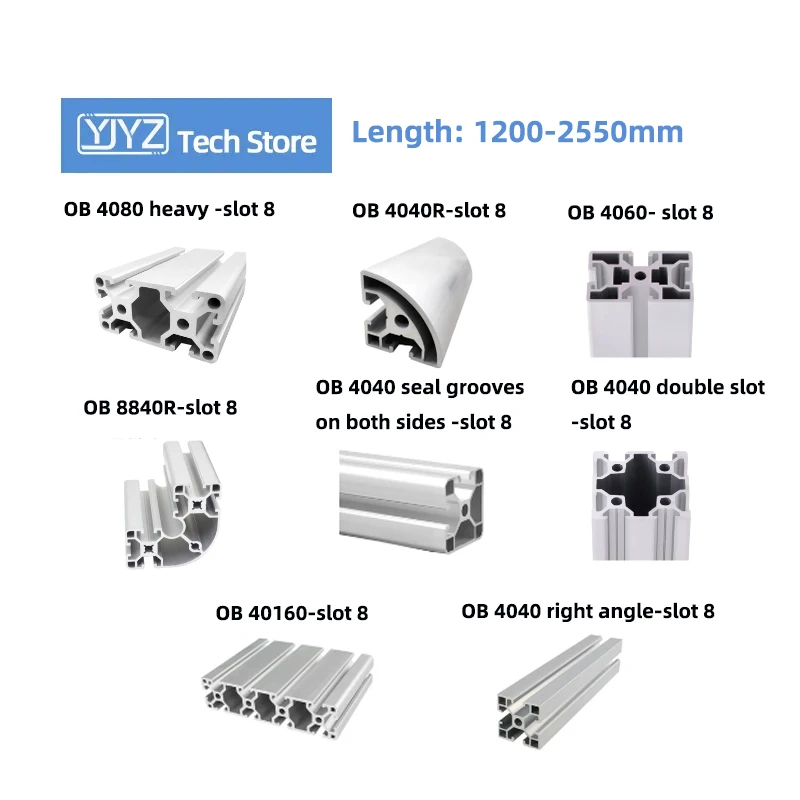 

Aluminum Profile European Standard 4080-4040 Industrial Aluminum Profile Mask Machine Accessories Square Tube Frame