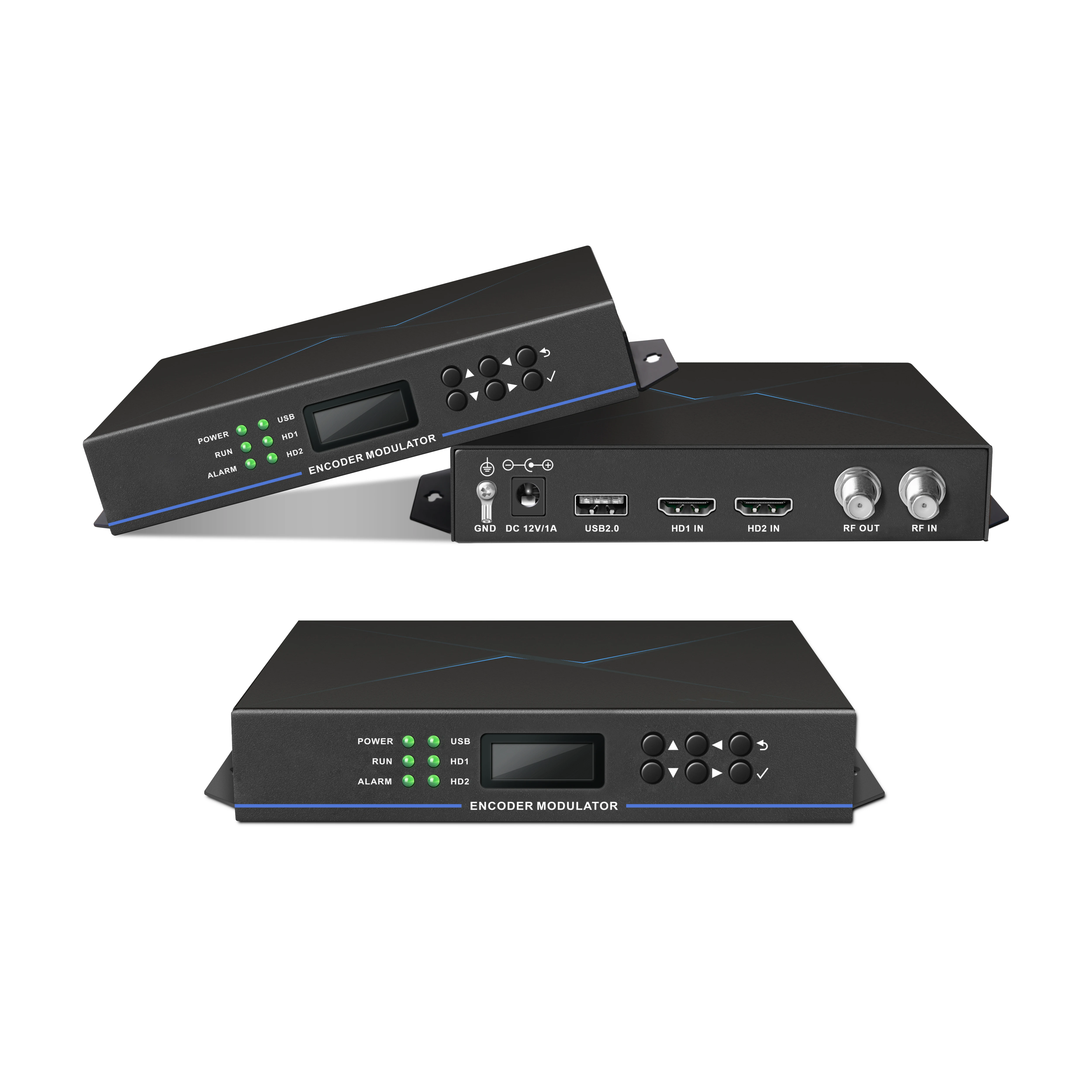 DMB-9591 Two channel HD to  modulator (DVB-T/C,ISDB-T,ATSC,DTMB)  for digital front end device