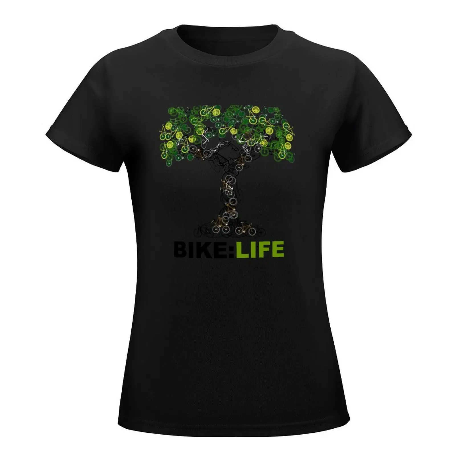 BIKE:LIFE tree T-Shirt Short sleeve tee female Aesthetic clothing shirts graphic tees new edition t shirts for Women