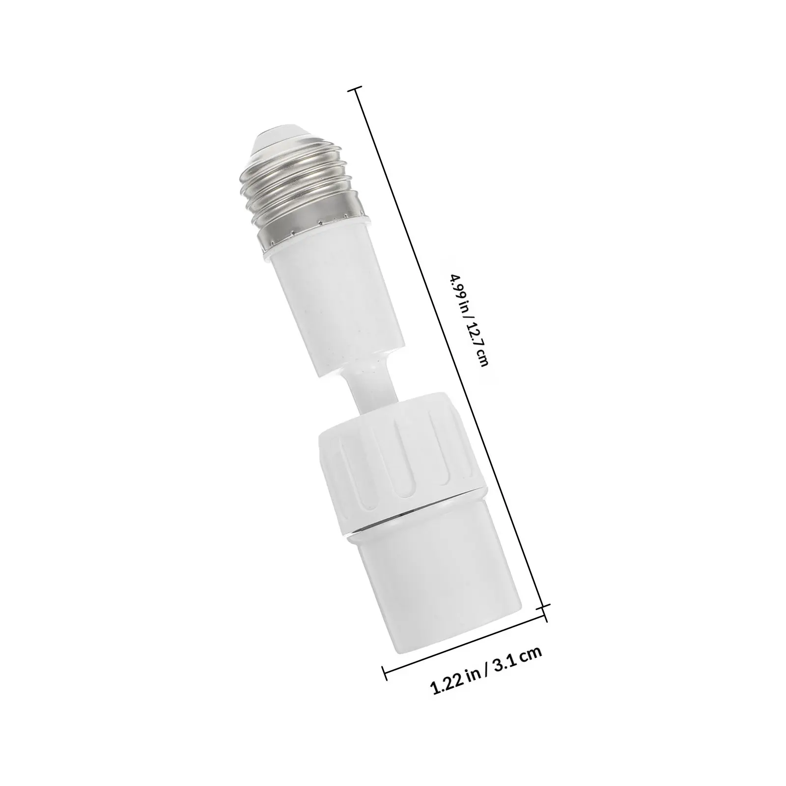 2Pcs Light Bulb Socket Extender Adapter E27 Flexible Holder Converter with Adjustable Angle for LED Lamp Fixture Lighting Repair