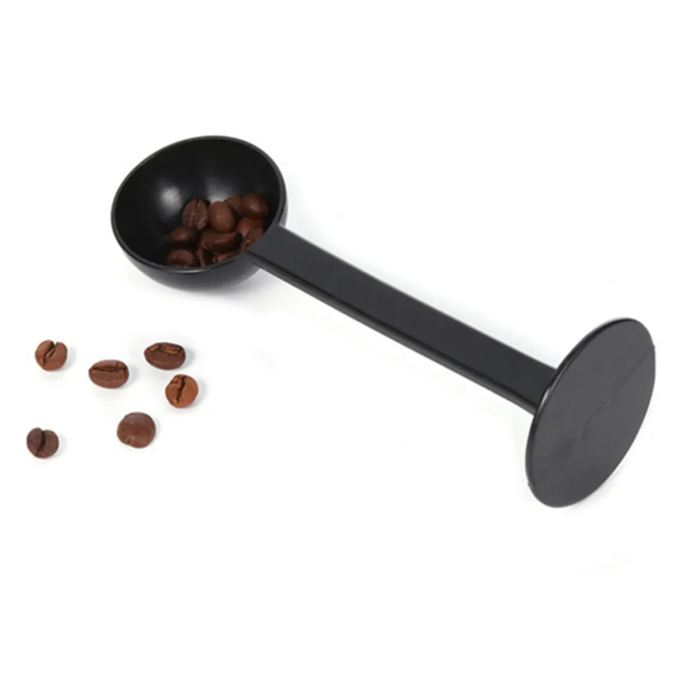 2 in 1 Coffee Bean Spoon 1Pcs Measuring Spoon Plastic Tamper Cafe Tool Ground Coffee Powder Scoop Kitchen Accessories