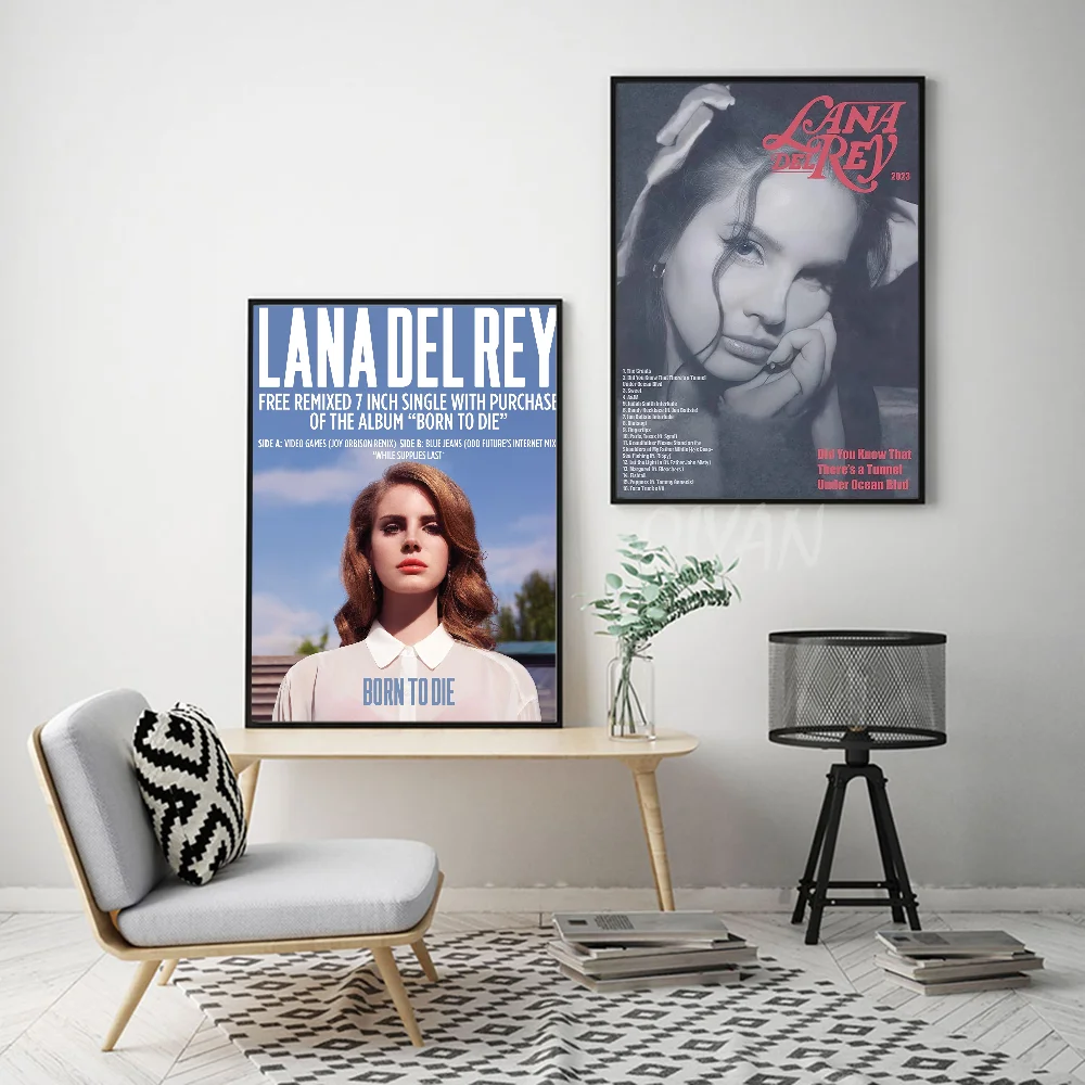 Lizzy Grant Poster Wall Art Home Decor Room Decor Digital Painting L-Lana D-Del R-Rey Living Room Restaurant Kitchen Art