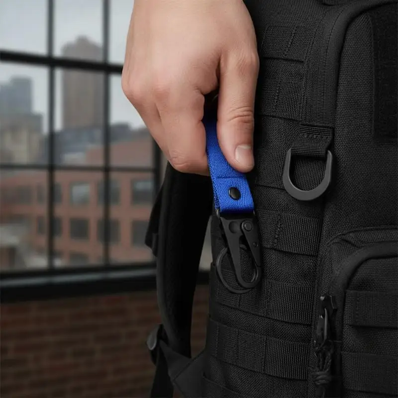 Keychain Nylon Webbing Hanging High Strong Wrist Strap Colorful Universal Key Holder Rope For Car Mobile Phone ID Card