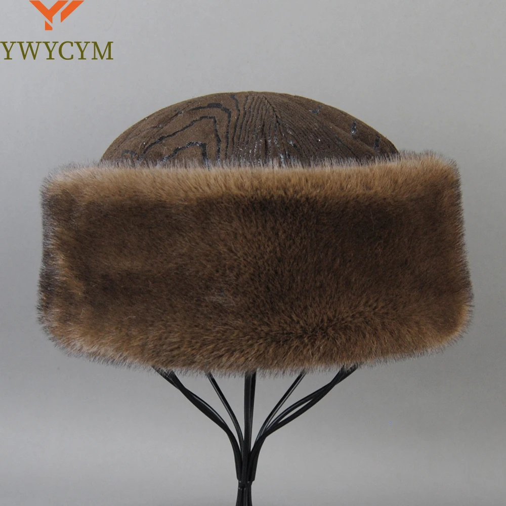 Hot Sale Faux Mink Fur Hat Winter Genuine Baseball Cap Russia Fashion Elegant Lady Warm Faux Fur Ball Straw Hat