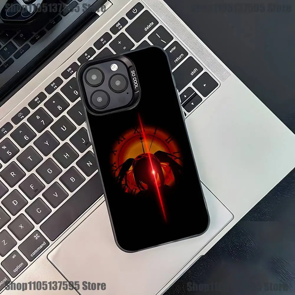 Чехол для телефона Anime Kurumi Tokisaki для iPhone 17,16,15,14,13,12,11,Pro,XS,Max,Plus,Mini,SE4,E, черный матовый противоударный чехол