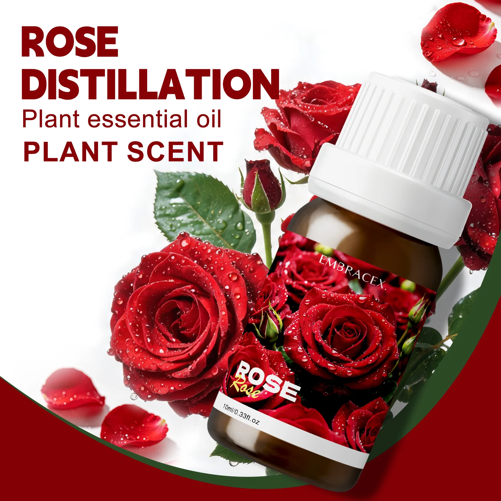 10ml Rose Plant Essential Oil For Diffusers For Candle Making Humidifier Diffuser Gift Pure Plant Essential Oil Gift