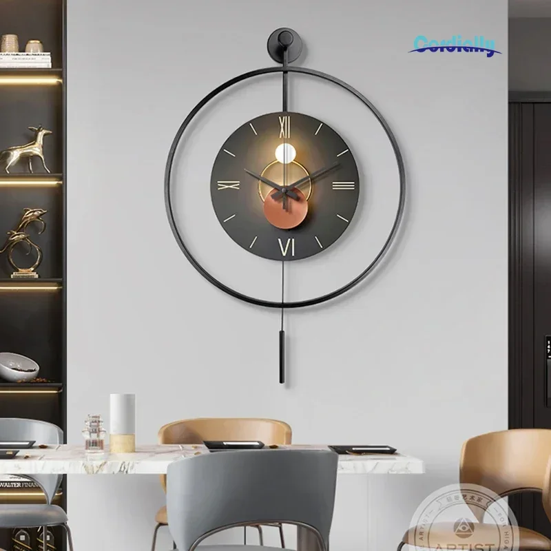 Contemporary Luxury Wall Clock Silent Non-Ticking Minimalist Design For Dining Room Kitchen Living Room Hallway Wall Decoration