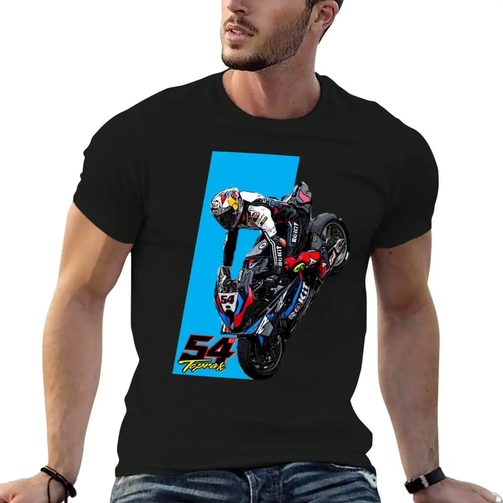 Drawing Toprak Razgatl?o?lu Stoppie Season 24 T-Shirt oversized graphic tee summer tops t shirts for men cotton