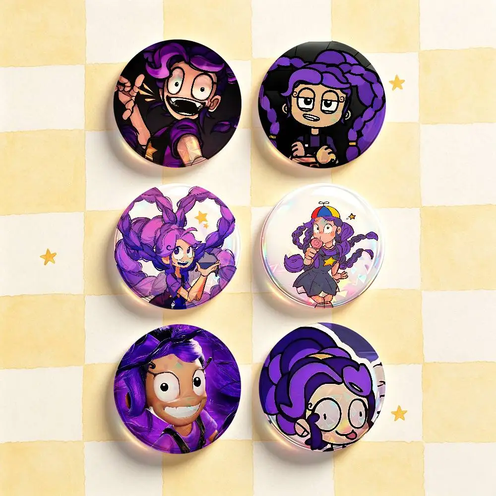 L-Lily Lovebraids Badges Round Nijigen Otaku Culture IP peripheral products 58mm 44mm 32mm 75mm 25mm Mini