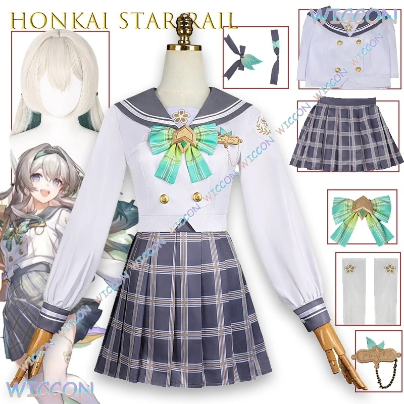 

Honkai Star Rail Firefly Cosplay Dress Anime Game Character JK Uniform Spring Gift Style Outfit Ribbon Accessories Halloween Cos
