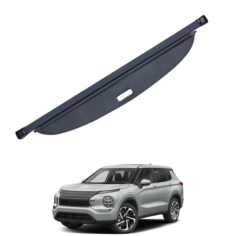 For Mitsubishi Outlander 4 GM GN 2022 2023+ Black Rear Cargo Cover Privacy Trunk Screen Security Shield Shade Car Accessories