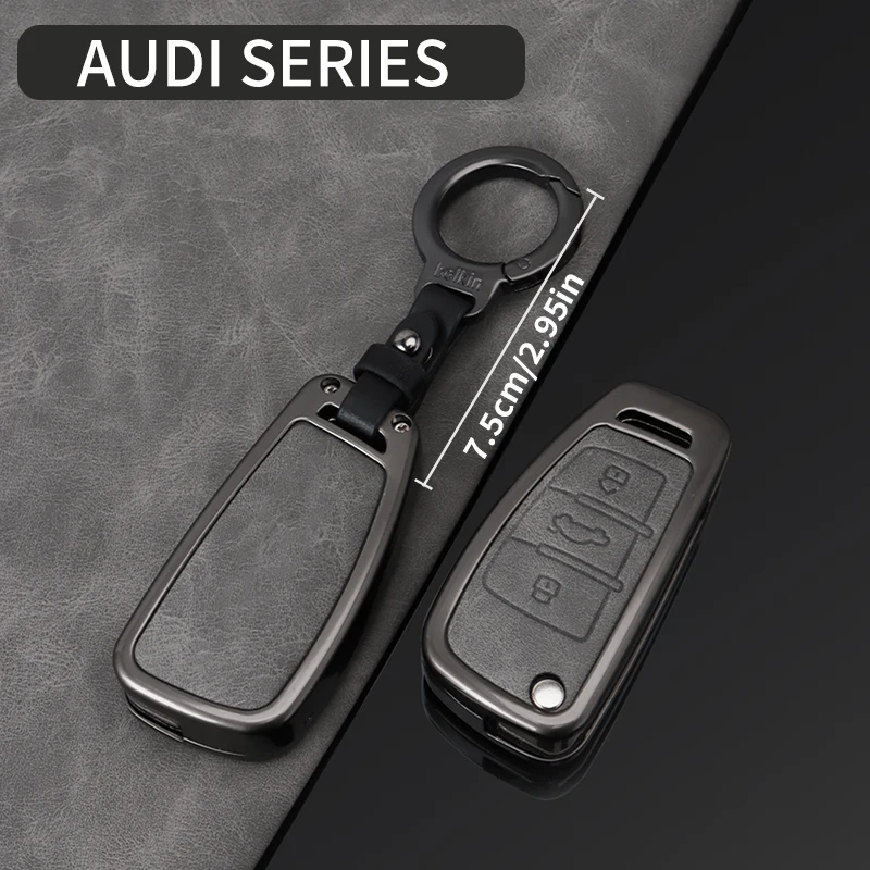 Auto-Klappschlüsselhülle für Audi A1 A3 A4 8P 8L 8V A5 B6 B7 A6 A7 C5 C6 Q3 Q5 Q7 4F S3 S4 S6 RS3 TT Schlüsselgehäuse – Detail 11