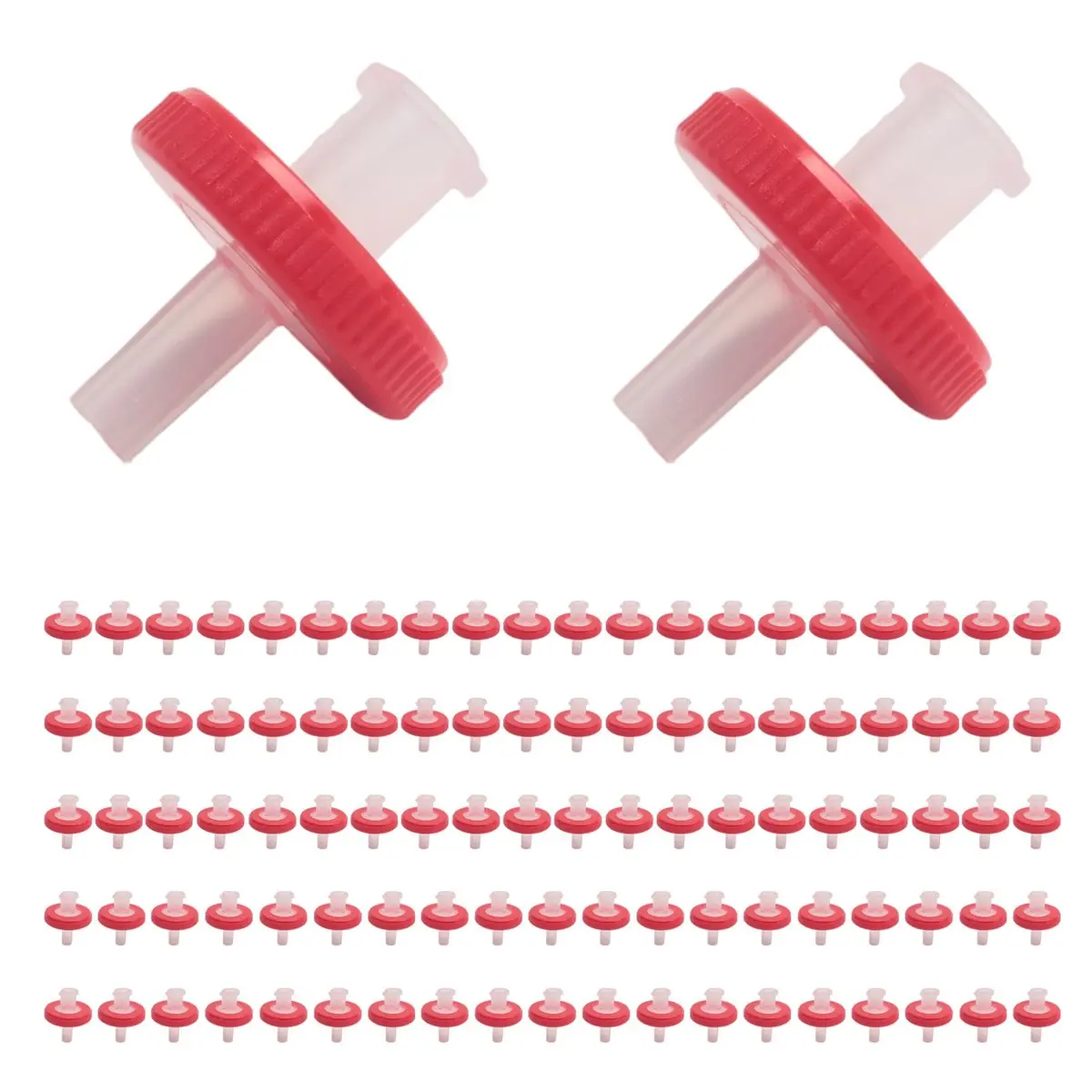 newyear828 100 PCS Syringe Filter PTFE, Syringe Lab Filter 13mm Membrane Diameter, 0.22μM Pore Size, HPLC