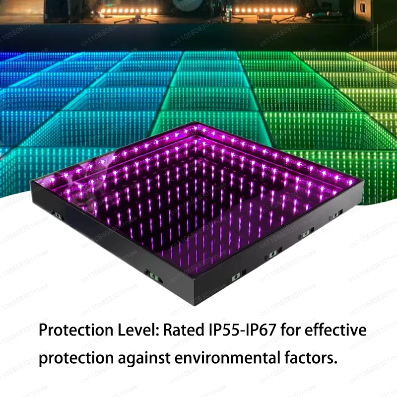 2ft x 2ft Wireless 3D Mirror Magnet LED Dance Floor for DJ Party Wedding Disco