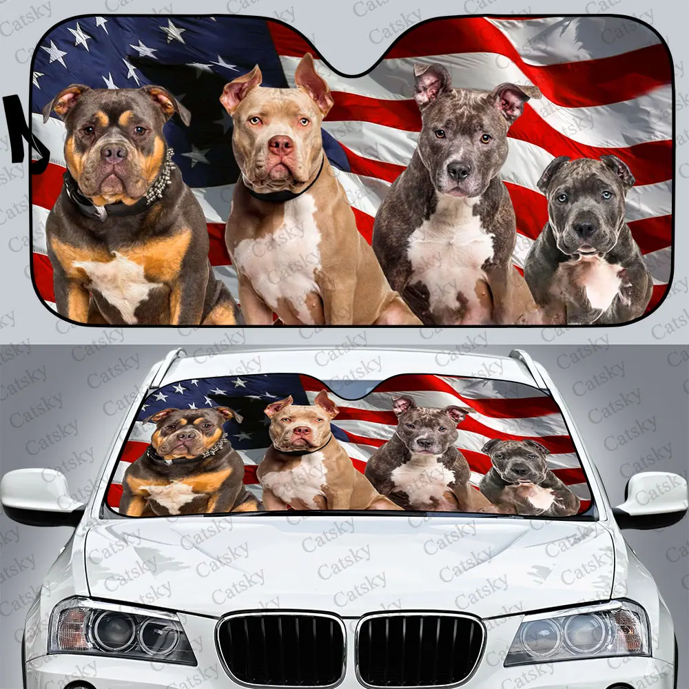 Pit-Bull-Terrier Car Sunshade,Car Decor Lovers Gift,Windscreen SunShield for Car Window Sunshade Cover Foldable Uv Ray Reflector