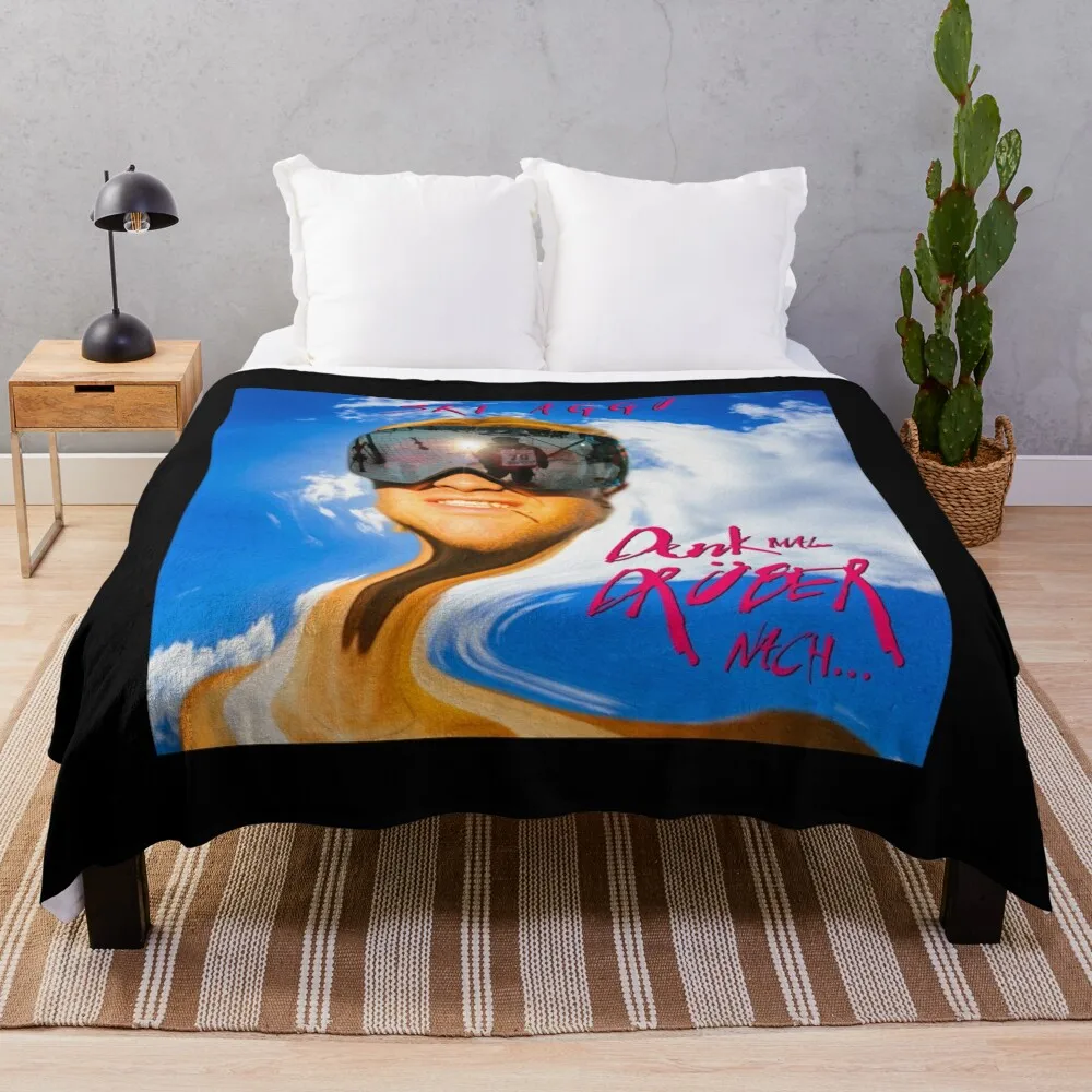 ski aggu denk mal dr??ber nach Throw Blanket Luxury Designer Blanket Hair Blanket Tourist Blanket Thin Blanket