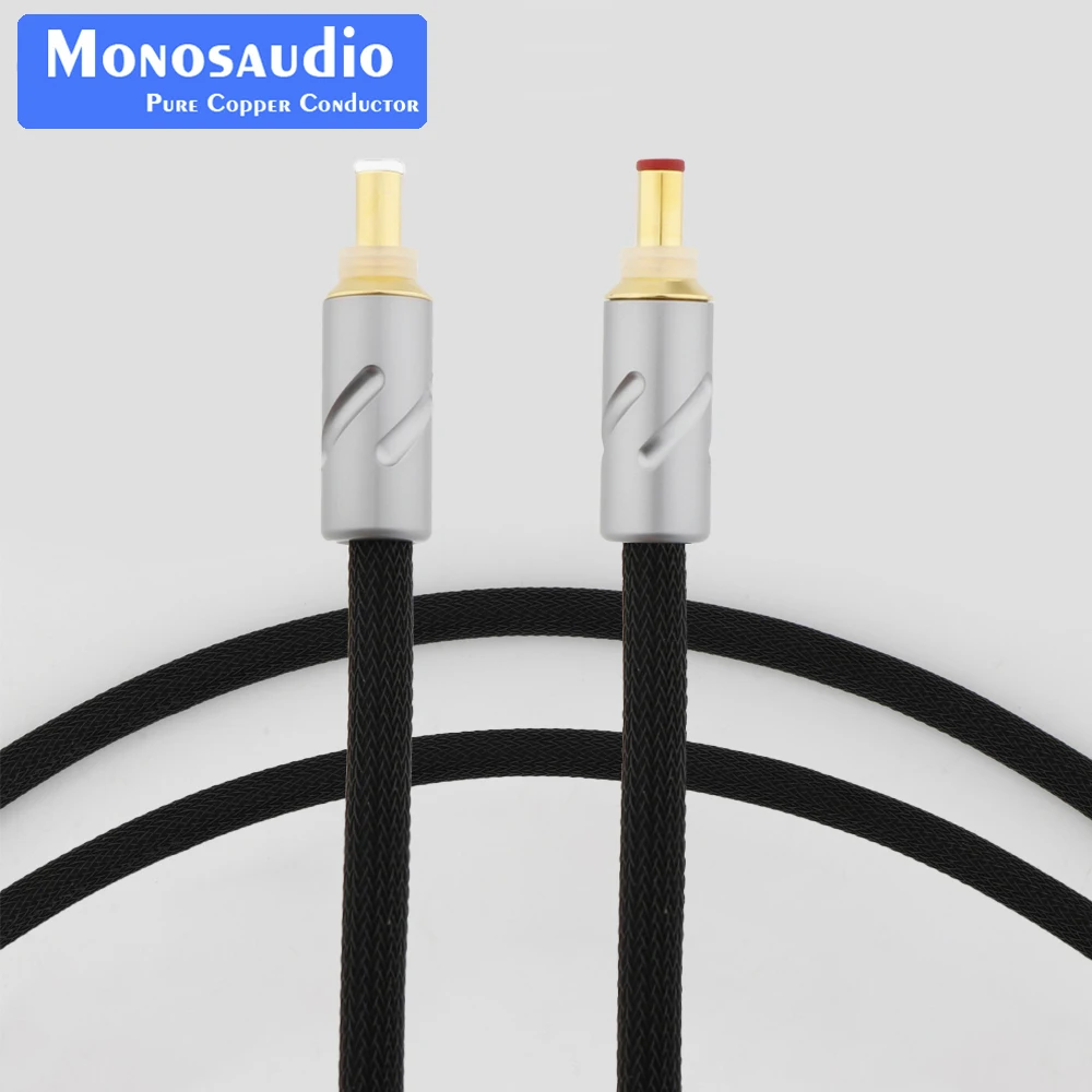 Monosaudio Hifi Audio DC Cable Gold Plated DC21/25 Connector Highest Quality DC Plug for Audiophile Speaker Amplifer DVD Player