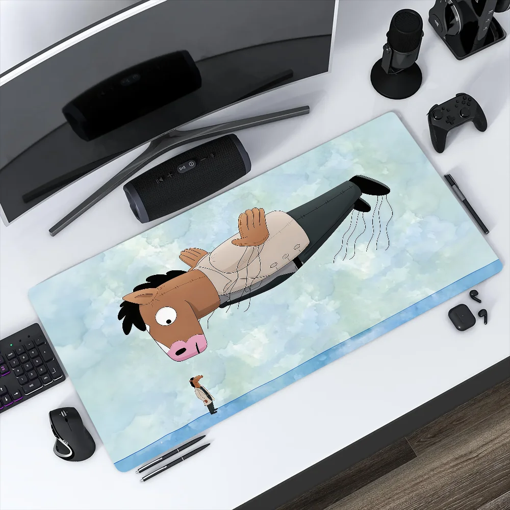 Funny BoJack Horseman Mouse Pad Large Non-slip Lockedge Desktop Computer Desk Mat Keyboard Writing MousePad Office Gamer Student