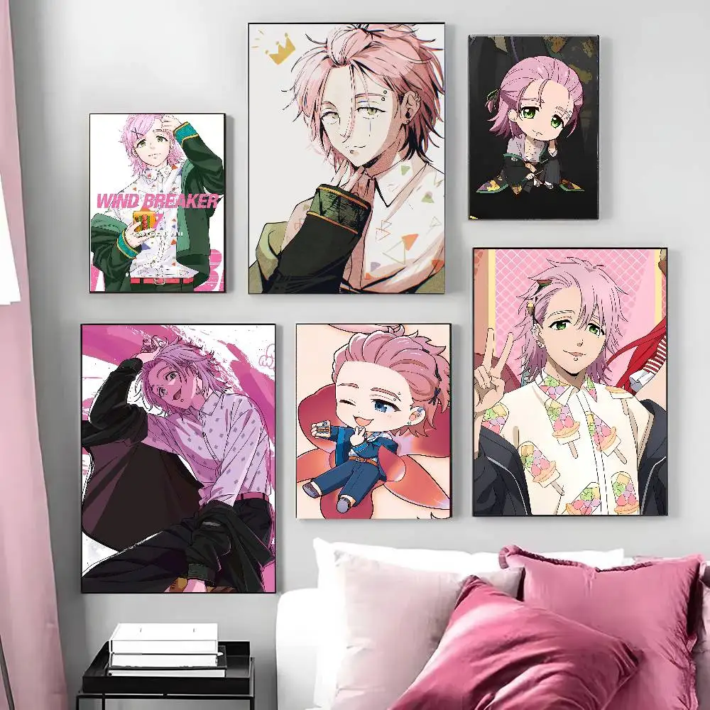 Mitsuki Kiryu Anime WIND BREAKER Posters Living Room Bar Cafe Quality Canvas Vintage Style Comics Painting Art Home Wall Decor