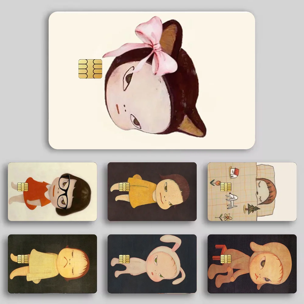 Yoshitomo Nara Art   Stickers Cartoon Decorative Small Waterproof Chip 4PCS Card Sticker New Anti-Scratch