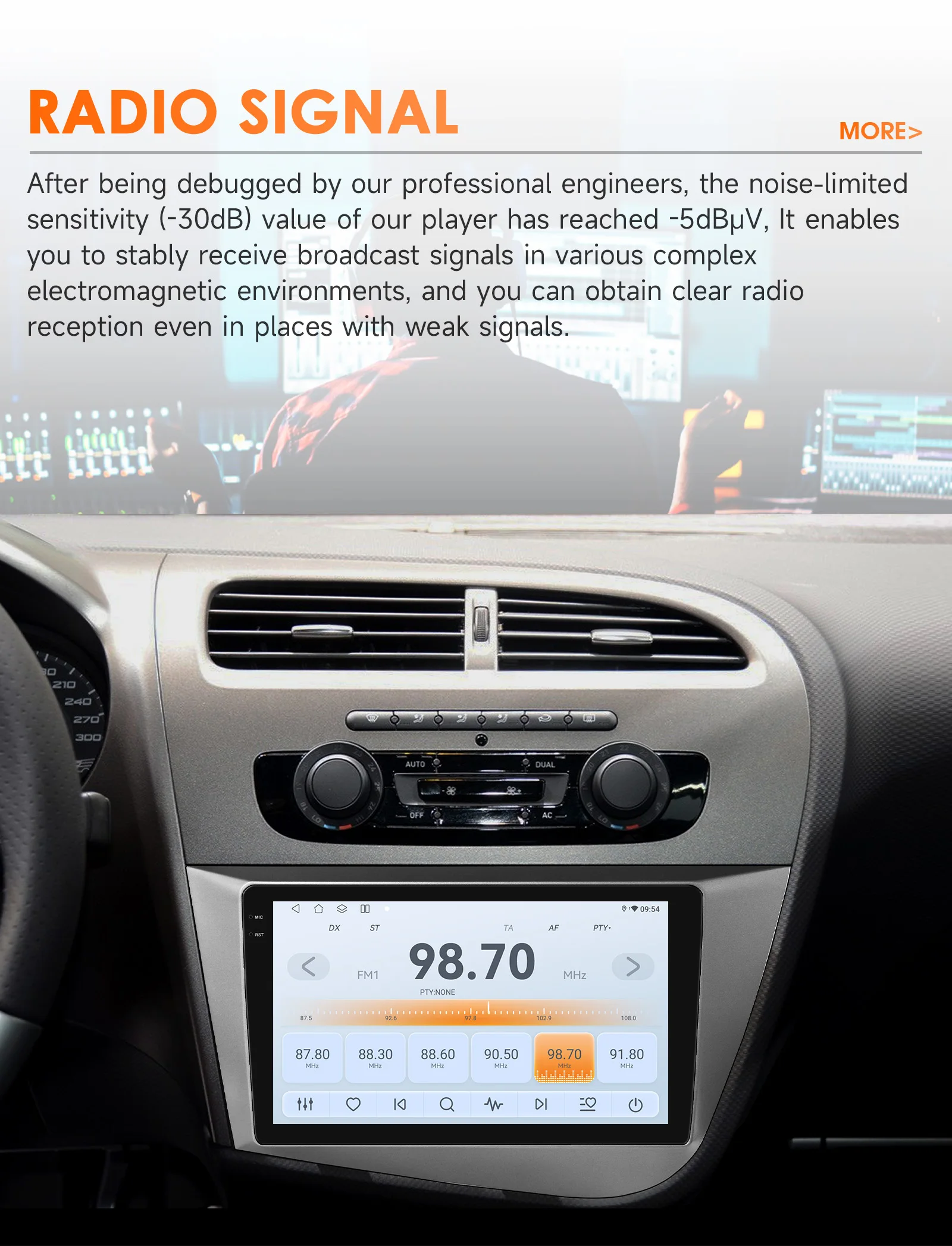 Hizpo 6115 AI Stimme Auto Radio Für Seat Leon 2 MK2 2005-2012 4G Multimedia GPS 2din Stereo drahtlose CarPlay Android Auto Navi – Detail 21