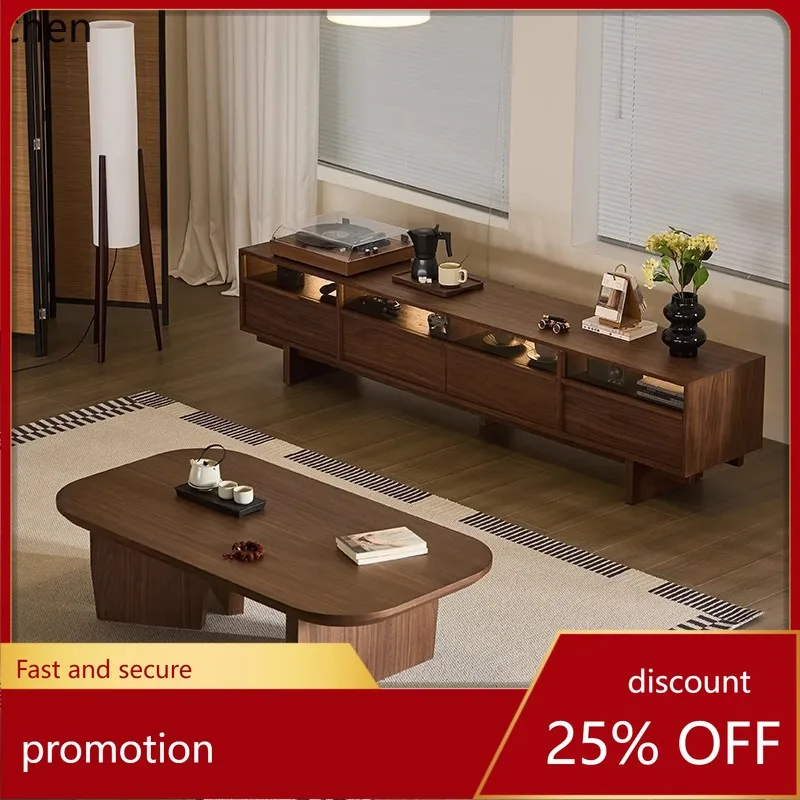 

HXL Solid Wood Floor-standing TV Cabinet Storage Cabinet Integrated Household