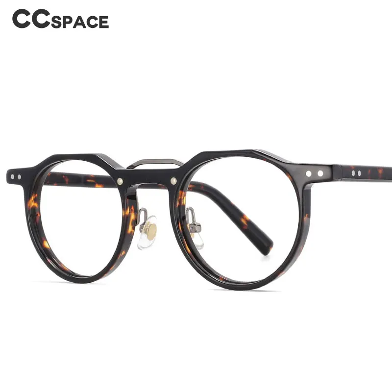 53894 Retro Round Acetate Optical Glasses Frames Men Women Fashion Computer Eyeglasses