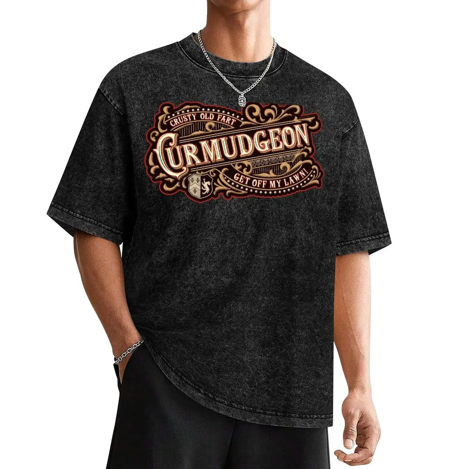 Curmudgeon - Crusty Old Fart - Get Off My Lawn! T-Shirt street wear new edition t shirts for men cotton