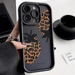 New Fashion Leopard Soft Silicone Phone Case For iPhone 14 Case iPhone 15 16 11 12 13 Pro Max XR XS 7 8 Plus SE 2 Christmas Gift