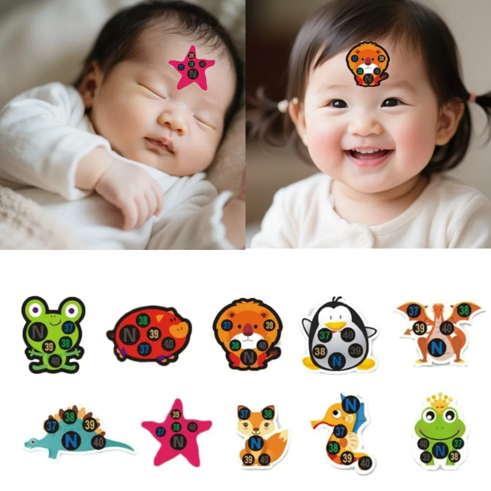 

10/5PCS Reusable Child Forehead Temperature Sticker Thermometer LCD Digital Display Temperature Sticker for Kids Baby Care Tools