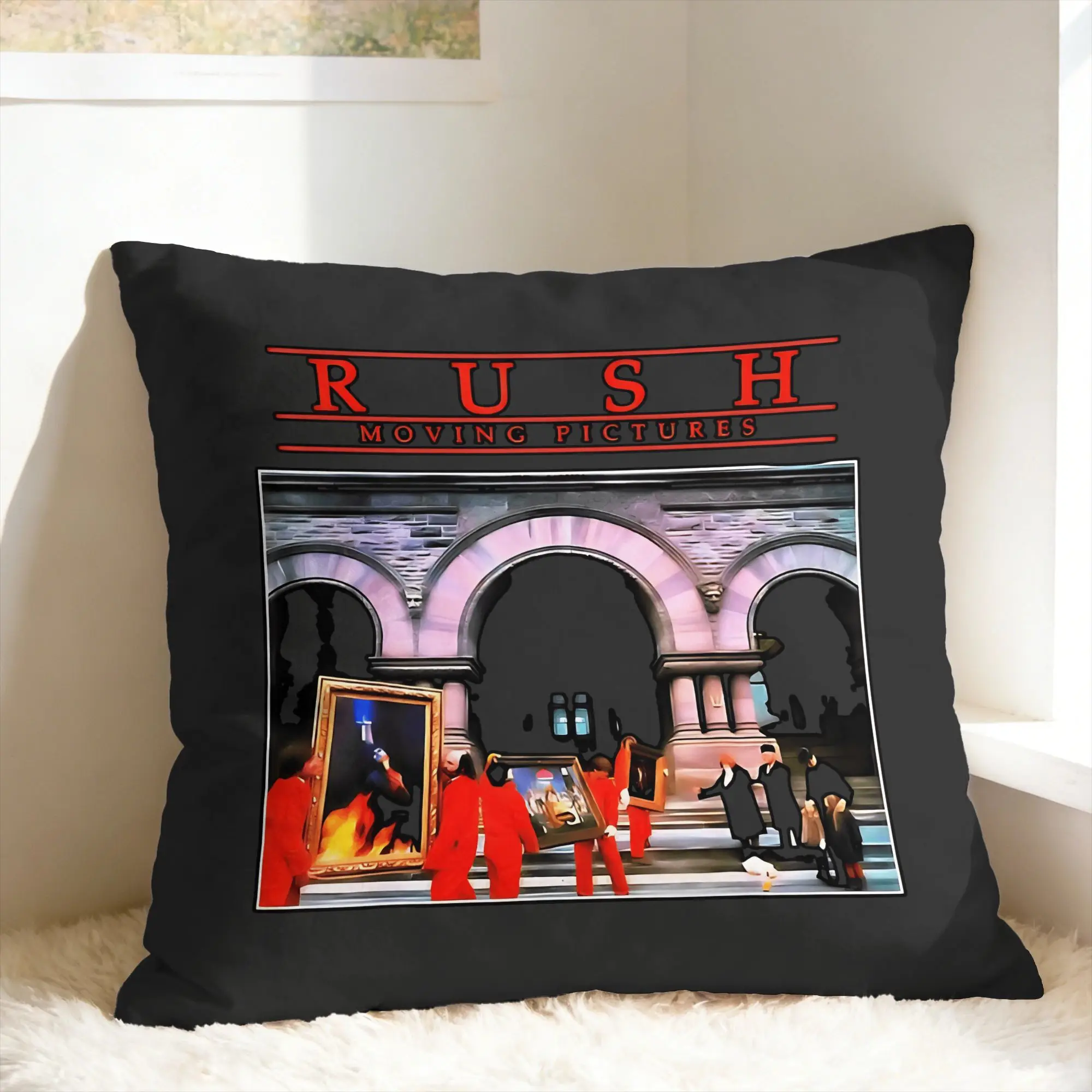 Rush Band Pillow Case  Print Pillow Cover Cute Funny Pillowcases For Sofa Home Decoration