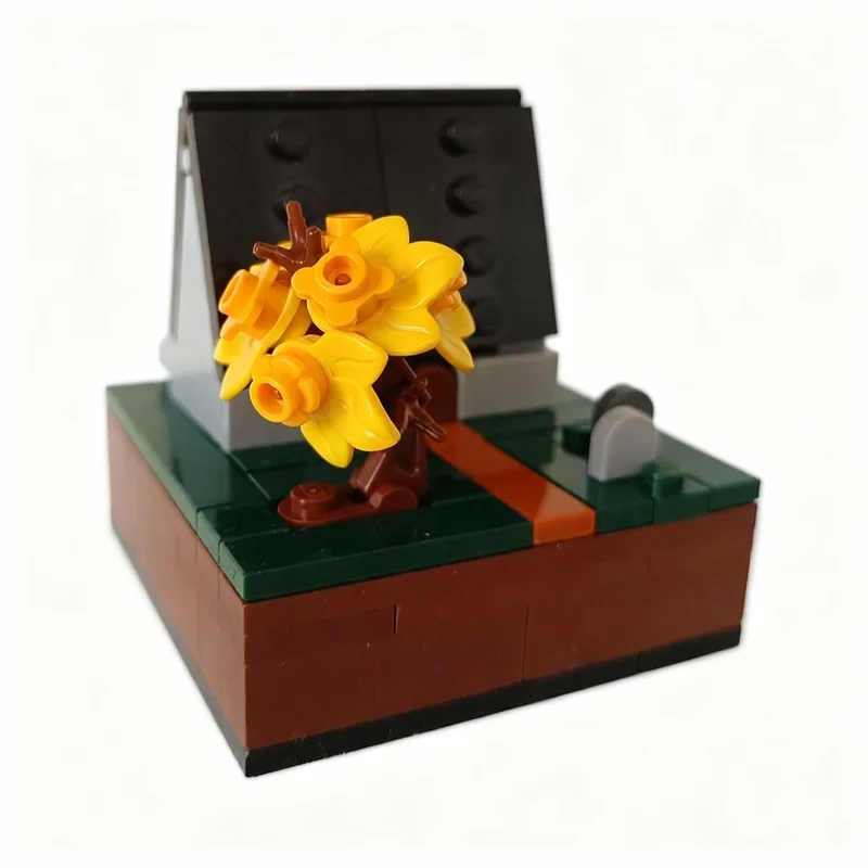 109개 MOC 유령의 가을 집 마이크로 장면 계절별 할로윈 모델 블록 건축 크리스마스 선물 장난감 블록