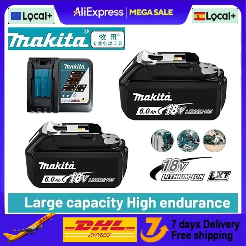 Batterie d'origine BL1850 pour Makita 18v 6ah, batteries d'outils compatibles BL1830 BL1860 BL1850B pour meuleuse sans fil Makita 18 volts