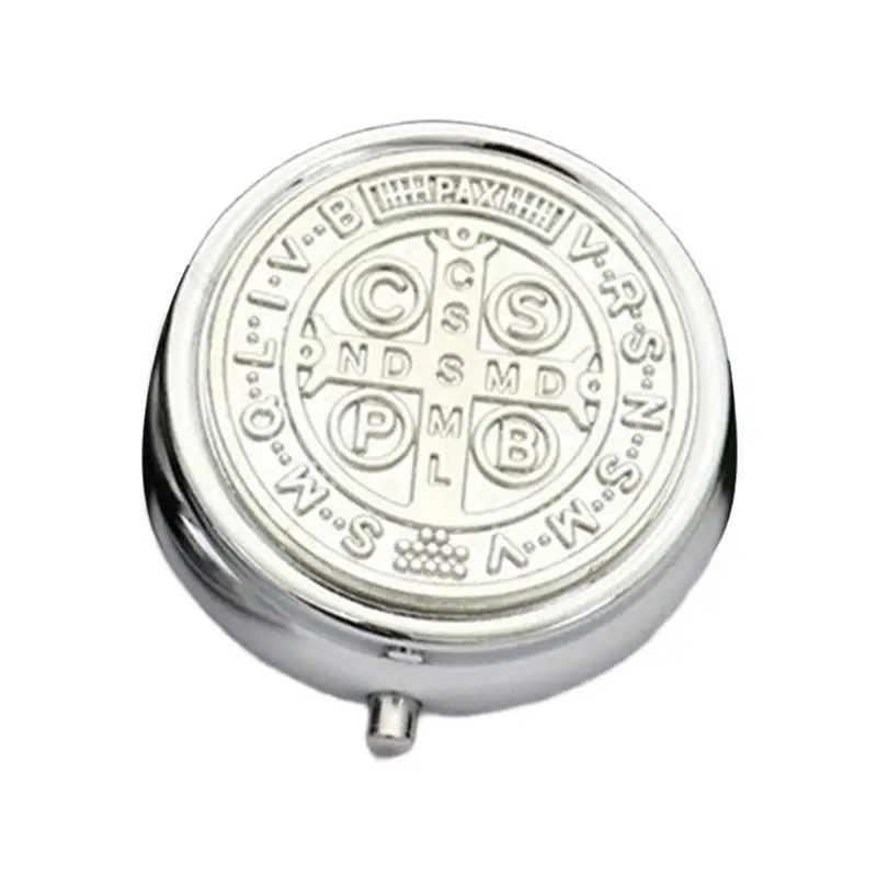 

G6KF Integrated Mirror Design Metal Storage Box Jewelry Case For Christian Objects