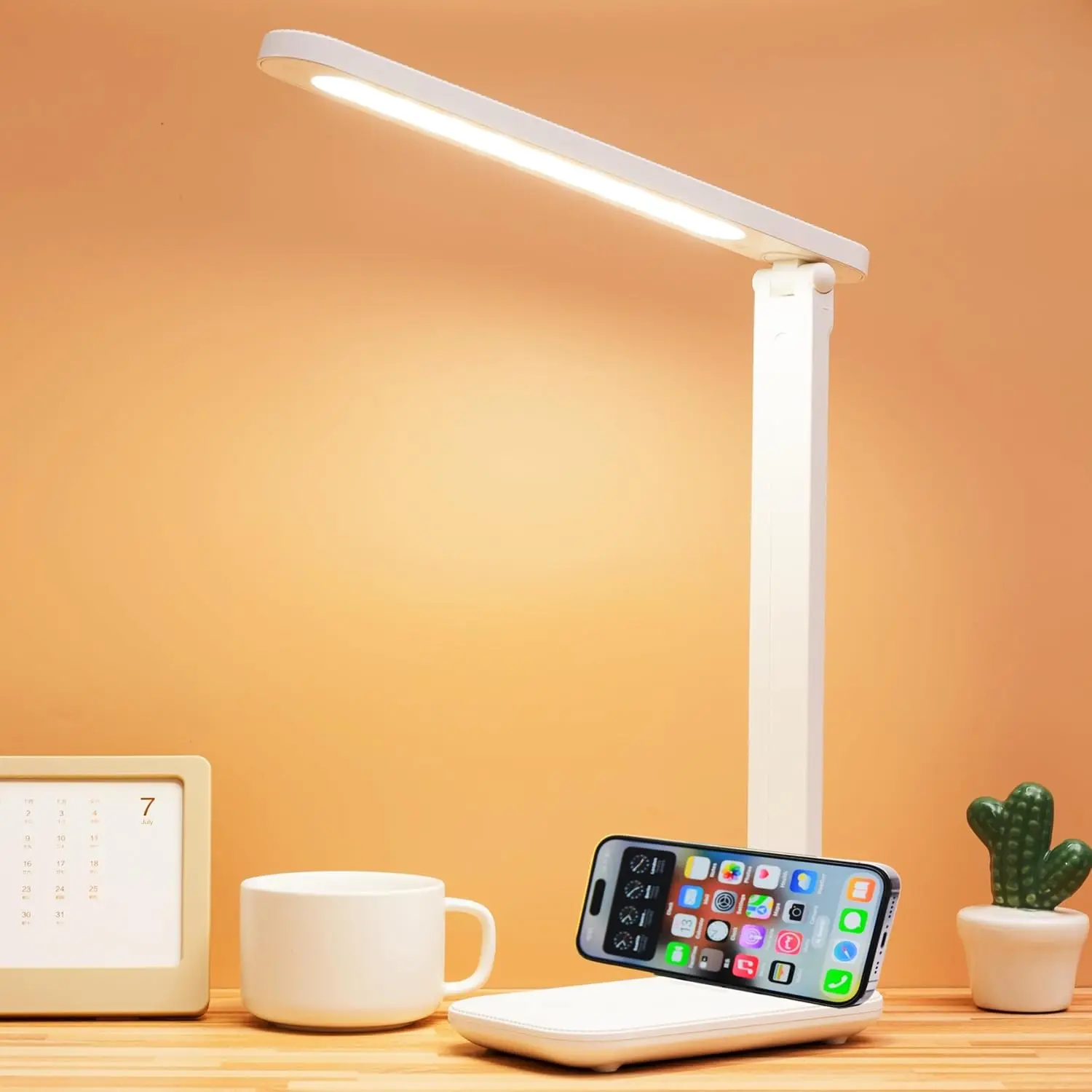 

LED Desk Lamp with 3 Modes & USB Charger, Eye-Care Reading Light for Home Office