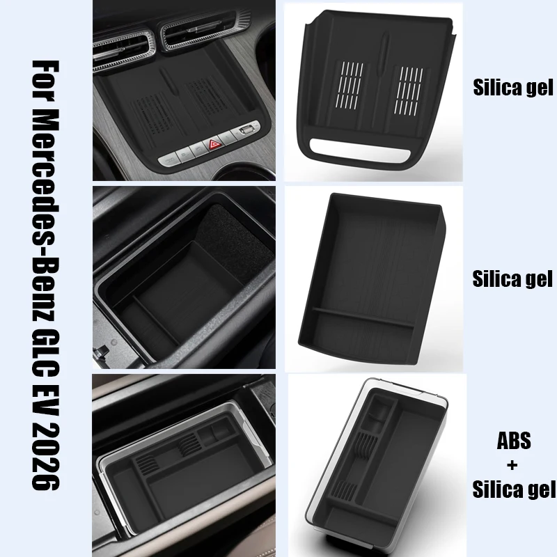 Image of Mittelkonsole Armlehnenbox Aufbewahrungsbox Kabelloses Ladegerät Silikonpad für Mercedes-Benz GLC 400 350 EQ EV X540 2026 2027