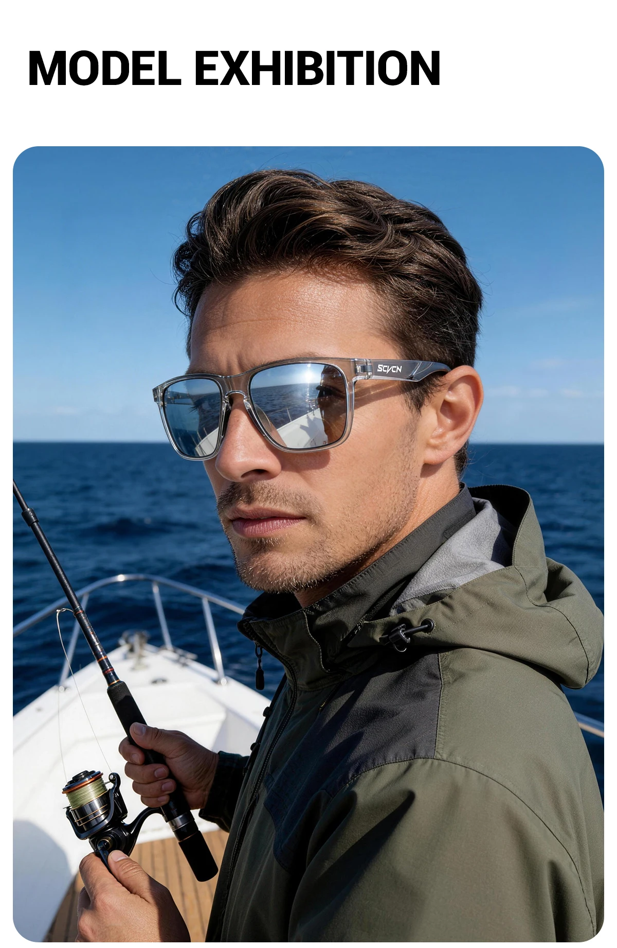 SCVCN Polarisierte Angelbrille, Strand-, Meeres- und Outdoor-Sonnenbrille, UV400 MTB-Sonnenbrille, Fahrrad-Sport- und Wanderbrille – Detail 20