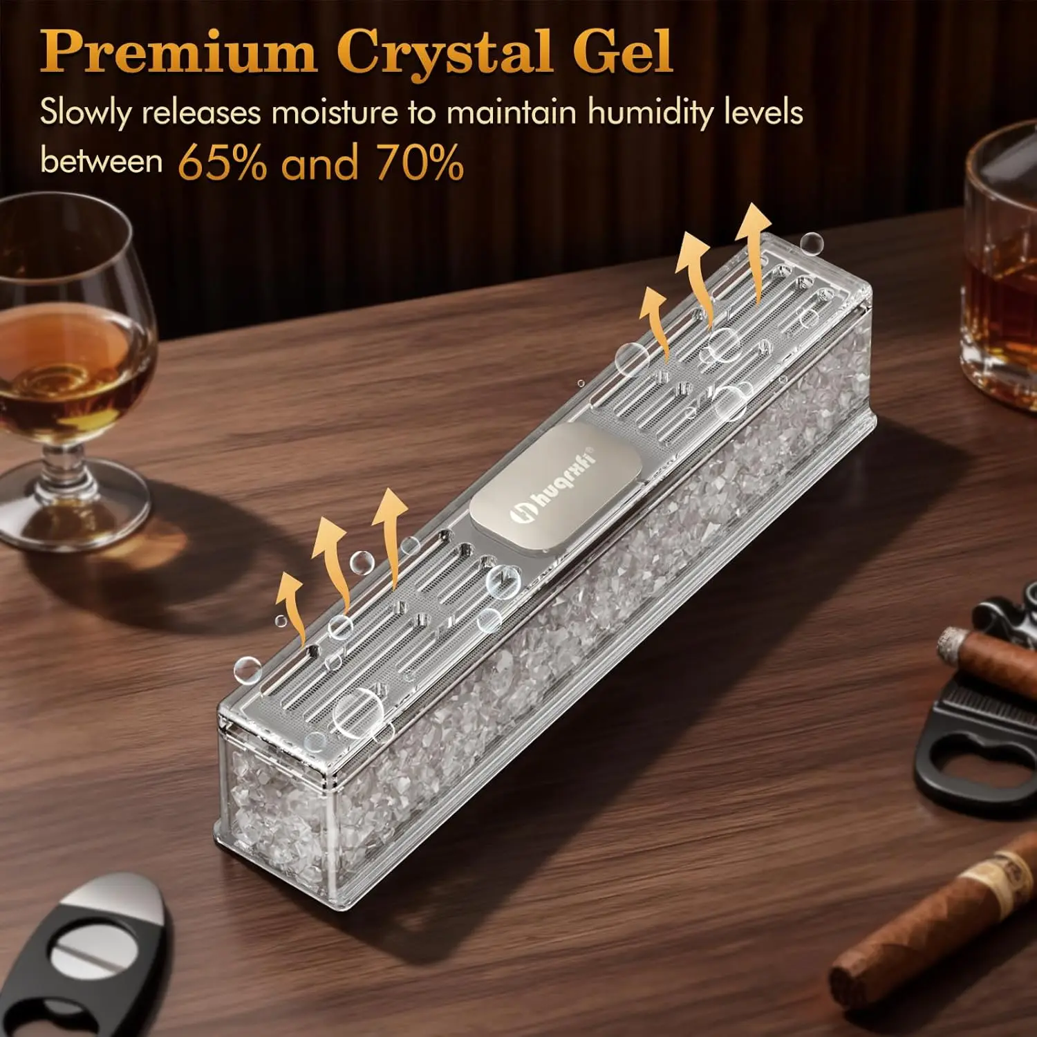 Pre-Filled Cigar Humidifier 4-Pack – Crystal Gel for 65-70% Humidity, Humidor Accessories view 4